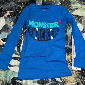 Carter's Blue 'Monster Snacker' Long-Sleeve Pajama Set